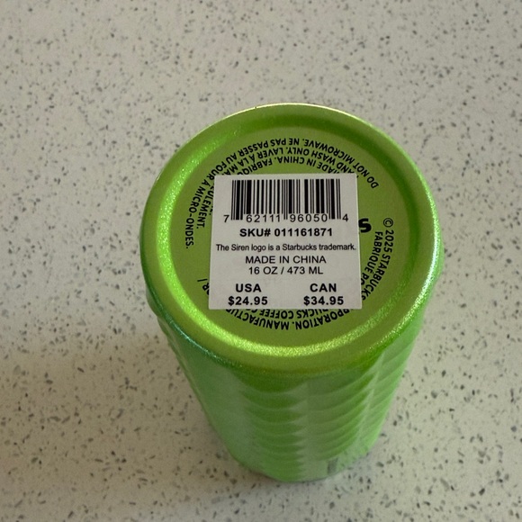 Starbucks Lime Green Textured Tumbler - Picture 3 of 4
